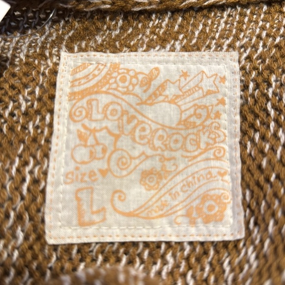 NWOT Loverocks Women’s Large Button Down Cardigan Drawstring Crochet Knit V Neck - Picture 5 of 6